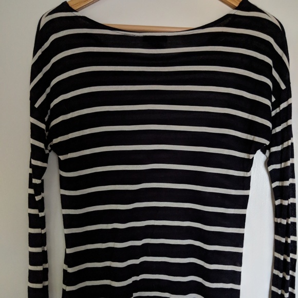 Forever 21 Navy & White Striped Long Sleeve - Picture 2 of 4